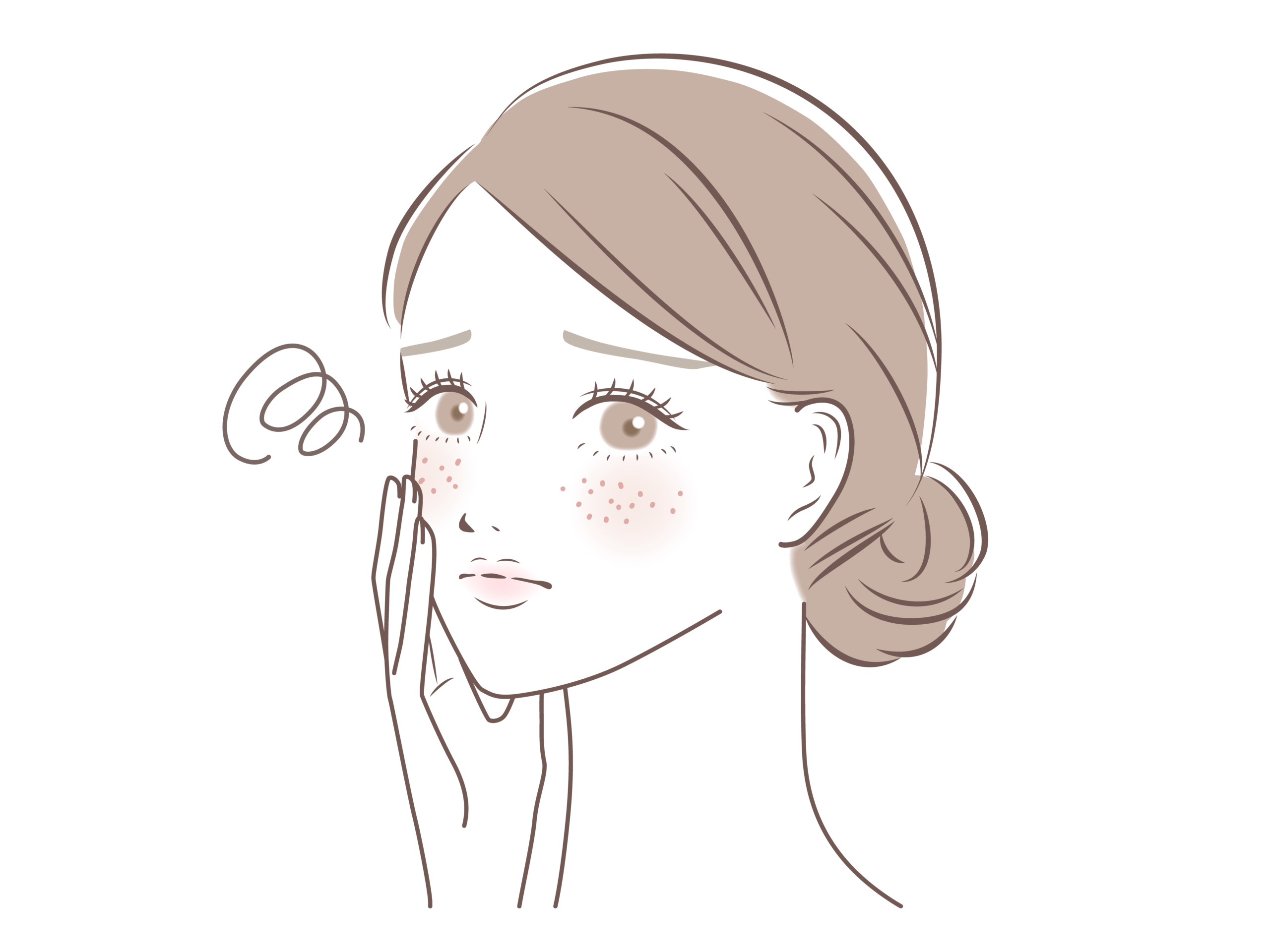 お肌が乾燥するイラスト